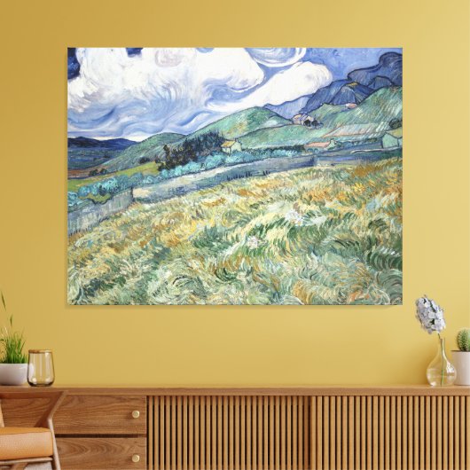 Landschap van Saint-Remy door Vincent van Gogh Canvas Afdruk (Insitu (Woonkamer))