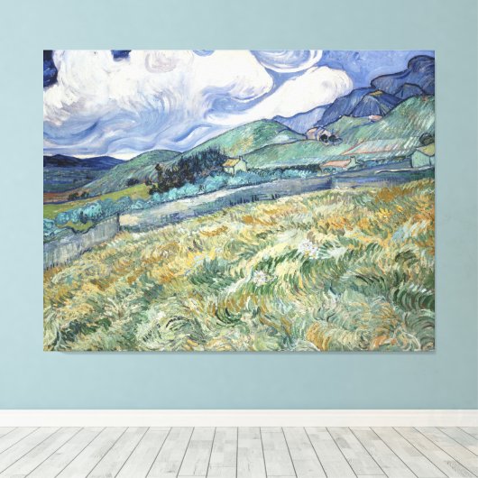 Landschap van Saint-Remy door Vincent van Gogh Canvas Afdruk (Insitu (Houten vloer))