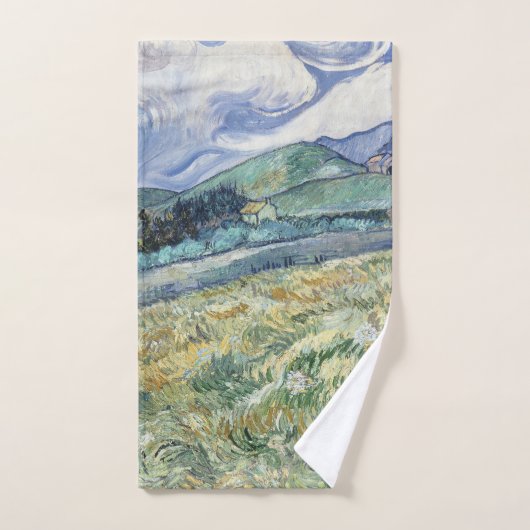 Landschap van Saint-Remy door Vincent van Gogh Handdoek (Handdoek)
