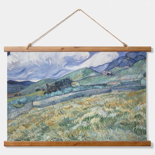 Landschap van Saint-Remy door Vincent van Gogh Hangend Wandkleed (Voorkant)