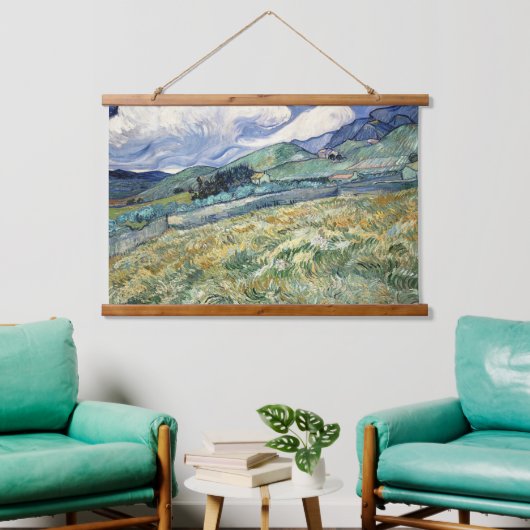 Landschap van Saint-Rémy door Vincent Van Gogh Hangend Wandkleed (Woonkamer)