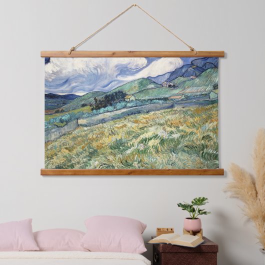 Landschap van Saint-Rémy door Vincent Van Gogh Hangend Wandkleed (Slaapkamer)