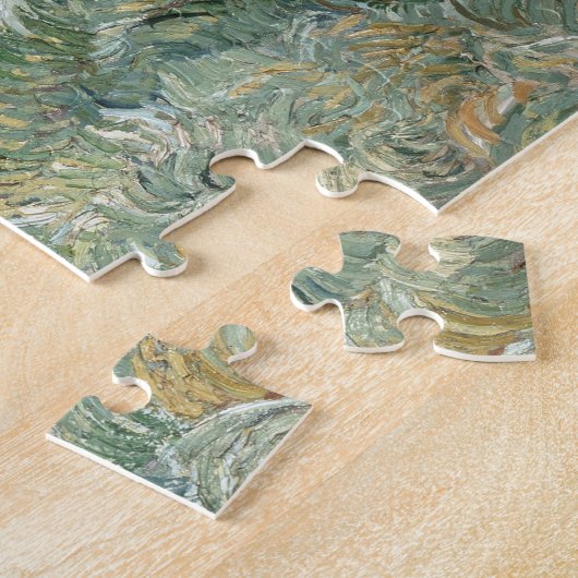 Landschap van Saint-Remy door Vincent Van Gogh Legpuzzel (Zijkant)