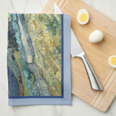 Landschap van Saint-Rémy door Vincent Van Gogh Theedoek (Quarter Fold)