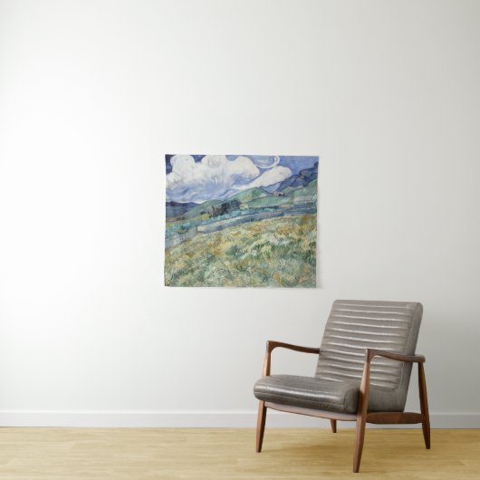 Landschap van Saint-Remy door Vincent van Gogh Wandkleed (In Situ (horizontaal))