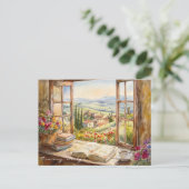 Landschap van Toscane Schilderij Italië | Travel A Briefkaart (Staand voorkant)
