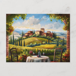 Landschap van Toscane Schilderij Italië | Travel A Briefkaart