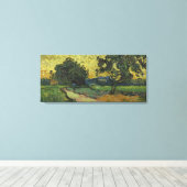 landschap van Van Gogh in Twilight Canvas Afdruk (Insitu (Houten vloer))