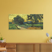 landschap van Van Gogh in Twilight Canvas Afdruk (Insitu (Woonkamer))