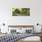 landschap van Van Gogh in Twilight Canvas Afdruk (Insitu (Slaapkamer))