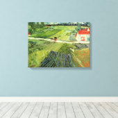  landschap van Van Gogh met vervoer en trein Canvas Afdruk (Insitu (Houten vloer))