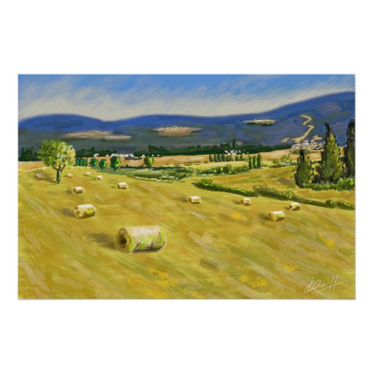 Landschap van Villard de Lans en Méaudre. Perfect Poster (Voorkant)