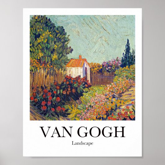 Landschap van Vincent van Gogh Poster (Voorkant)