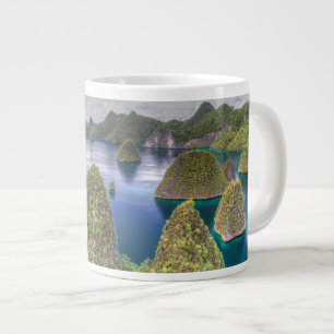 Landschap van Wayag-eiland, Indonesië Grote Koffiekop