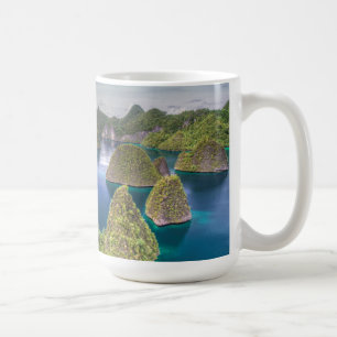 Landschap van Wayag-eiland, Indonesië Koffiemok