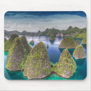 Landschap van Wayag-eiland, Indonesië Muismat