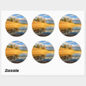 Landschap van Yellowstone Ronde Sticker (Vel)