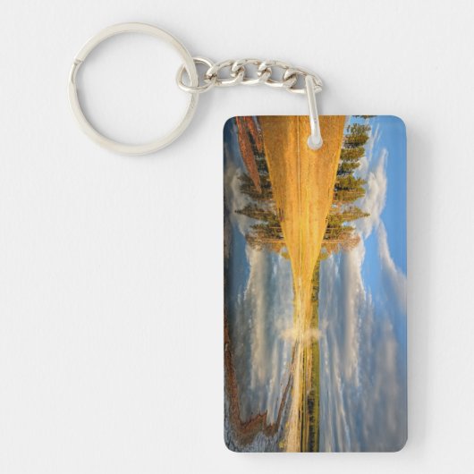 Landschap van Yellowstone Sleutelhanger (Voorkant)