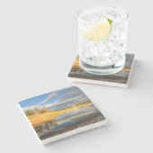 Landschap van Yellowstone Stenen Onderzetter (Zijkant)