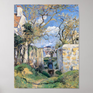 Landschap vanuit Pontoise (1874) Camille Pissarr Poster