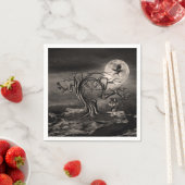 Landschap Vegvisir Tree Moon - sepia Servet (Insitu)