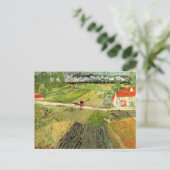 Landschap, vervoer en trein door Vincent van Gogh Briefkaart (Staand voorkant)