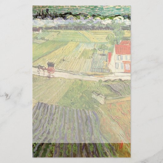 Landschap, vervoer en trein door Vincent van Gogh Briefpapier (Voorkant)