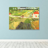 Landschap, vervoer en trein door Vincent van Gogh Canvas Afdruk (Insitu (Houten vloer))