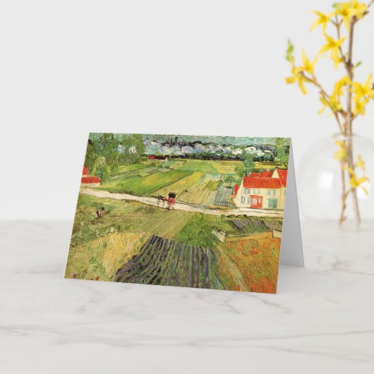 Landschap, vervoer en trein door Vincent van Gogh Kaart (Gele Bloem)