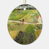 Landschap, vervoer en trein door Vincent van Gogh Keramisch Ornament (Links)