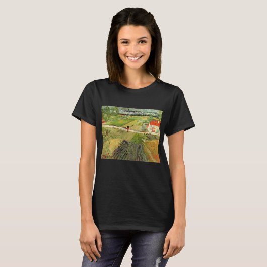 Landschap, vervoer en trein door Vincent van Gogh T-shirt (Voorkant volledig)