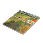 Landschap, vervoer en trein door Vincent van Gogh Tegeltje (Zijkant)