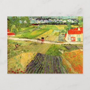 Landschap, vervoer en trein Van Gogh Fine Art Briefkaart