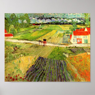 Landschap, vervoer en trein Van Gogh Fine Art Poster
