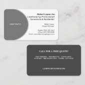 Landschap/verzorging in eigen beheer/bever/betonne visitekaartje (Voorkant / Achterkant)