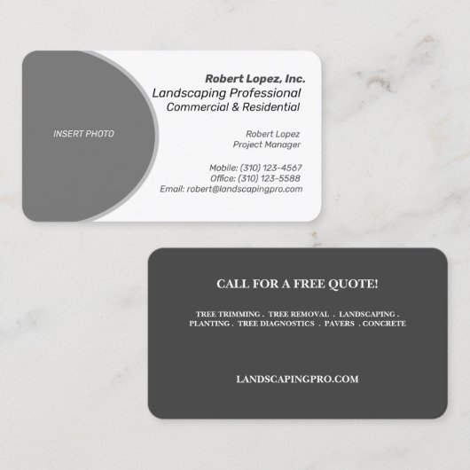 Landschap/verzorging in eigen beheer/bever/betonne visitekaartje (Voorkant / Achterkant)