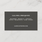 Landschap/verzorging in eigen beheer/bever/betonne visitekaartje (Achterkant)