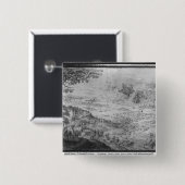 Landschap Vierkante Button 5,1 Cm (Voorkant /achterkant)