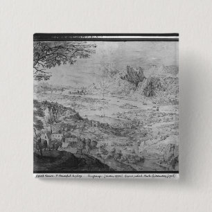 Landschap Vierkante Button 5,1 Cm