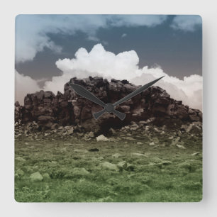 Landschap Vierkante Klok