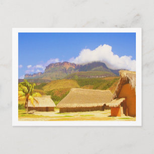 Landschap Village Huts Venezuela Oerwoud Briefkaart