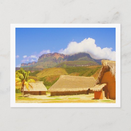 Landschap Village Huts Venezuela Oerwoud Briefkaart (Voorkant)