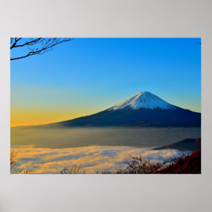 Landschap Volcano Fuji Poster