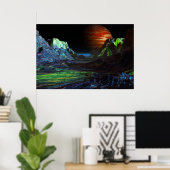 Landschap voor Jupiter Poster (Thuiskantoor)