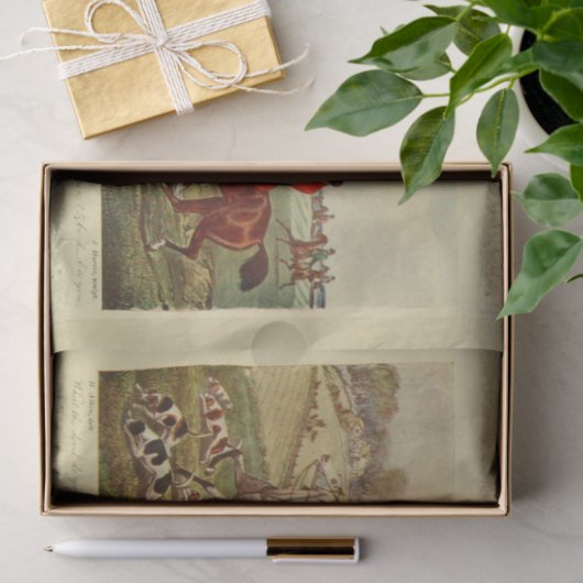 Landschap Vos Hunt Honden Ephemera Decoupage Tissuepapier (Geschenk)
