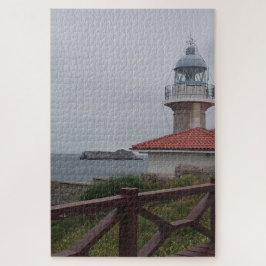 Landschap Vuurtoren in Suances Cantabria Spanje Legpuzzel