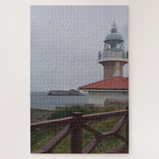 Landschap Vuurtoren in Suances Cantabria Spanje Legpuzzel (Verticaal)
