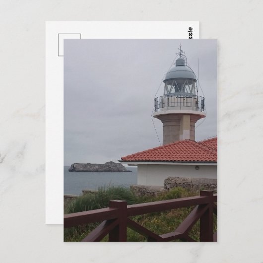 Landschap Vuurtoren in Suances Cantabrië Spanje Briefkaart (Voorkant / Achterkant)