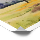 Landschap waterverf schilderij poster (Hoek)