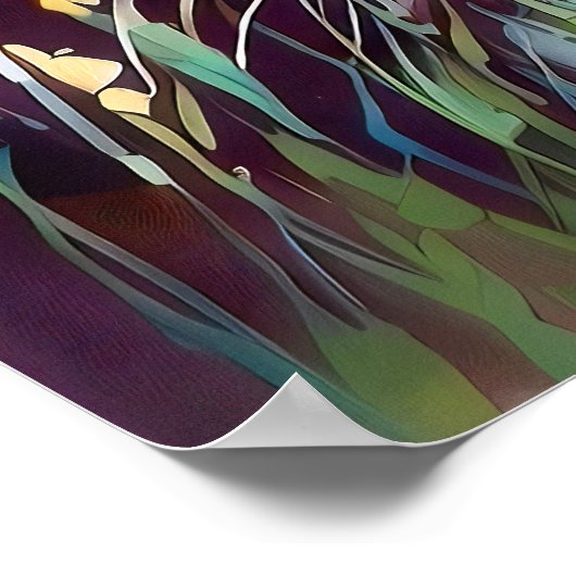 Landschap Waterverf schilderij Poster (Hoek)